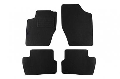 Tălpi de mochetă cu două straturi, potrivite pentru Citroen C4 2004-2010, din țesătură Rex, set de 4 bucăți, negre Performance AutoTuning
