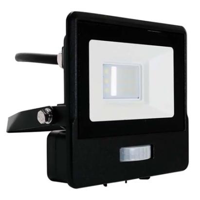 Reflector LED 10W 6400K IP65 cu senzor de miscare, negru
