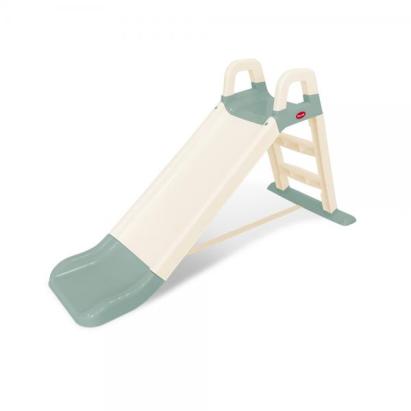 Tobogan pentru copii MyKids 140 cm, alb si verde, interior/exterior