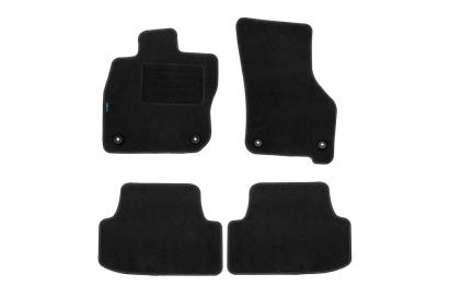 Mochete de podea din carpetă cu două straturi, potrivite pentru Chevrolet Spark 2010-2015, din țesătură Rex, set de 4 bucăți, negru Performance AutoTuning
