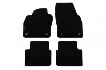 Tălpi de covor cu două straturi, potrivite pentru Skoda Scala, Kamiq după 2019, din material Rex, set de 4 bucăți, negru Performance AutoTuning
