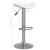 Scaun de bar, 2 buc., alb, oțel cromat și piele ecologică GartenMobel Dekor