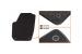 Tălpi textile cu trei straturi potrivite pentru Skoda Fabia 2007-2014, set de 4 bucăți, negre Performance AutoTuning