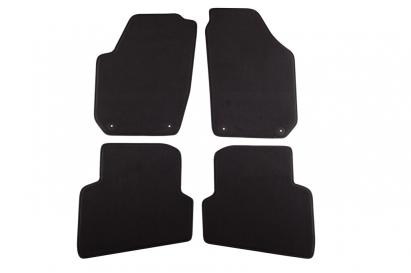 Tălpi textile cu trei straturi potrivite pentru Skoda Fabia 2007-2014, set de 4 bucăți, negre Performance AutoTuning