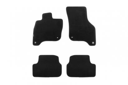 Tălpi de podea textile cu trei straturi, potrivite pentru Volkswagen E-Golf după 2014, set de 4 bucăți, negre Performance AutoTuning
