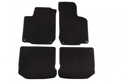 Mochete textile cu trei straturi din material Petex Style, potrivite pentru Volkswagen Golf IV 1998-2003, Beetle 1998-2011, Bora 1998-2005 cu găuri rotunde, set de 4 bucăți, negru Performance AutoTuning