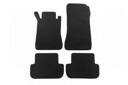Tapițerie de podea textilă în trei straturi, potrivită pentru Mercedes CLK C209 2002-2009, set de 4 bucăți, negru Performance AutoTuning