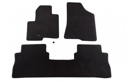 Mochete textile cu trei straturi, potrivite pentru Hyundai Santa Fe 2006-2009, din material Petex Style, set de 3, negru Performance AutoTuning