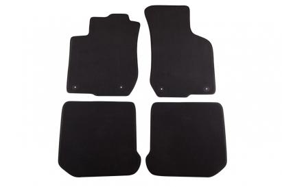 Tapițerie de podea textilă în trei straturi, potrivită pentru Skoda Octavia 1999-2002, set de 4 bucăți, negru Performance AutoTuning