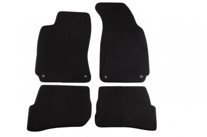 Tălpi de podea textile cu trei straturi din material Petex Style potrivite pentru VW Passat 2001-2005 cu găuri rotunde, set de 4 bucăți, negru Performance AutoTuning