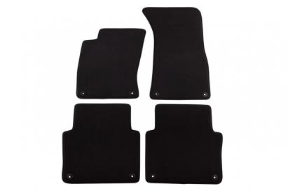 Mochete textile cu trei straturi potrivite pentru Audi A8 2002-2010 bază scurtă, set de 4 bucăți, negru Performance AutoTuning