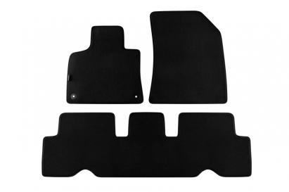 Mochete textile cu trei straturi din material Petex Style potrivite pentru Citroen C4 Grand Picasso după 2013, C4 Spacetourer după 2018, cu 7 locuri, formate din 3 părți, negre Performance AutoTuning