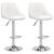 Scaune de bar, 2 buc., alb, piele ecologică GartenMobel Dekor