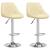 Scaune de bar, 2 buc., crem, piele ecologică GartenMobel Dekor