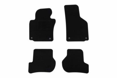 Mochete textile de la Rigum potrivite pentru Seat Leon 2006-2009, set de 4 bucăți, negru Performance AutoTuning