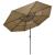 Umbrelă de grădină 3 niveluri, stâlp aluminiu, gri taupe, 3 m GartenMobel Dekor