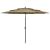 Umbrelă de grădină 3 niveluri, stâlp aluminiu, gri taupe, 3 m GartenMobel Dekor