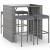 Set mobilier bar de grădină, cu perne, 5 piese, gri, poliratan GartenMobel Dekor