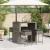Set mobilier bar de grădină, cu perne, 5 piese, gri, poliratan GartenMobel Dekor