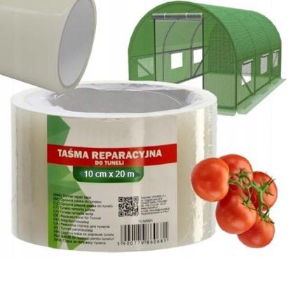 Banda adeziva transparenta pentru reparatie folie sera si solar 10 cm x 20 m