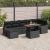 Set de canapele pentru grădină cu pernă 8 pcs Negru GartenMobel Dekor