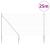 Set stalpi gard exterior cu plasa, otel galvanizat argintiu, 25 x 1 m