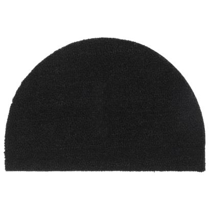 Covoraș de ușă semirotund, negru, 40x60 cm, fibre de cocos GartenMobel Dekor