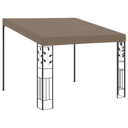 Pavilion montat pe perete, gri taupe, 3x3x2,5 m GartenMobel Dekor