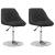 Scaune de bucătărie pivotante, 2 buc., negru, catifea GartenMobel Dekor