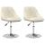 Scaune de bucătărie pivotante, 2 buc., crem, catifea GartenMobel Dekor