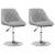Scaune rotative de bucătărie, 2 buc., gri deschis, catifea GartenMobel Dekor