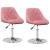 Scaune de bucătărie pivotante, 2 buc., roz, catifea GartenMobel Dekor