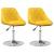 Scaune de bucătărie pivotante, 2 buc., galben muștar, catifea GartenMobel Dekor