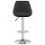 Scaun de bar, negru, catifea GartenMobel Dekor