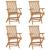 Scaune grădină cu perne bej, 4 buc., lemn masiv de tec GartenMobel Dekor