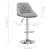 Scaun de bar, gri deschis, catifea GartenMobel Dekor