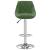 Scaun de bar, verde închis, catifea GartenMobel Dekor