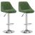 Scaune de bar, 2 buc., verde închis, catifea GartenMobel Dekor