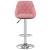 Scaune de bar, 2 buc., roz, catifea GartenMobel Dekor