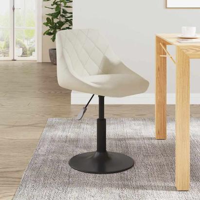 Scaun de bar, crem, catifea GartenMobel Dekor