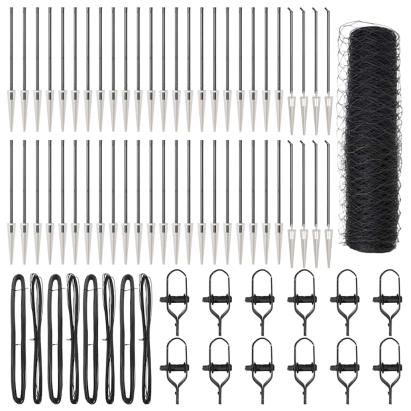 Gard din plasa cu stalpi din otel, gri, 100 x 0,5 m, pentru exterior