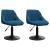 Scaune de bucătărie pivotante, 2 buc., albastru, catifea GartenMobel Dekor