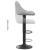 Scaun de bar, gri deschis, catifea GartenMobel Dekor