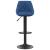 Scaune de bar, 2 buc., albastru, catifea GartenMobel Dekor