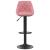 Scaune de bar, 2 buc., roz, catifea GartenMobel Dekor