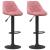 Scaune de bar, 2 buc., roz, catifea GartenMobel Dekor