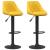 Scaune de bar, 2 buc., galben muștar, catifea GartenMobel Dekor