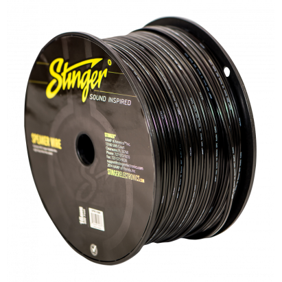 Cablu difuzoare Stinger OFC 100% cupru, negru, rola 152 m, 2x1.3 mm²