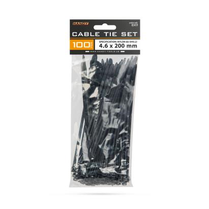 Clemă de cablu Handy 200 x 4,6 mm, nylon 66, negru, set 100 buc