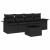 Set de canapele pentru grădină cu pernă 5 pcs Negru poliratan GartenMobel Dekor